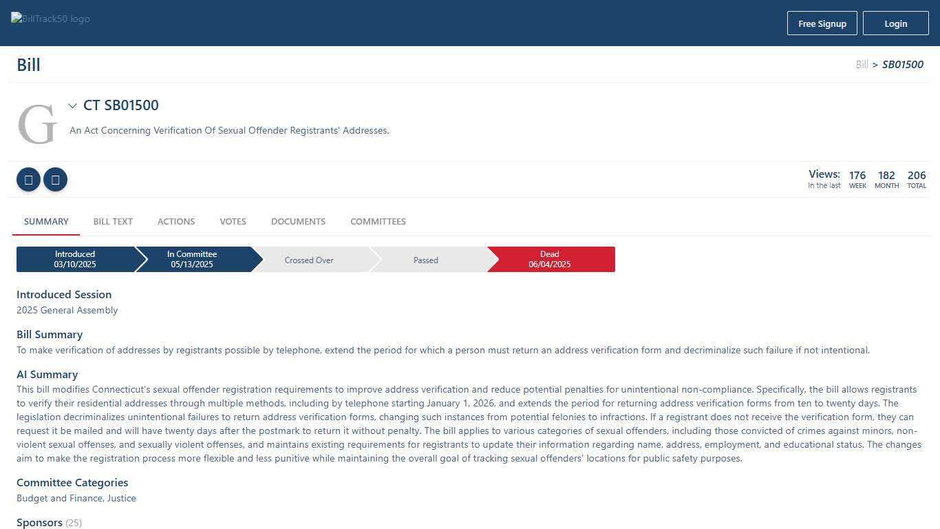 CT SB01500 BillTrack50