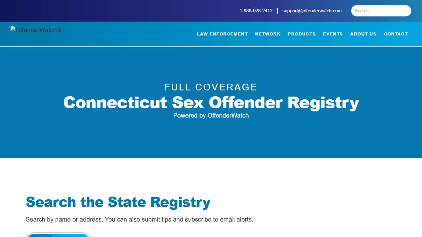 Connecticut Sex Offender Registry OffenderWatch Network